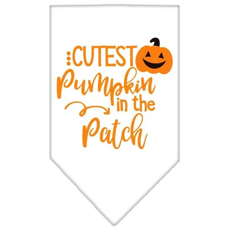 MIRAGE PET PRODUCTS Cutest Pumpkin in the Patch Screen Print BandanaWhite Large 66-426 LGWT